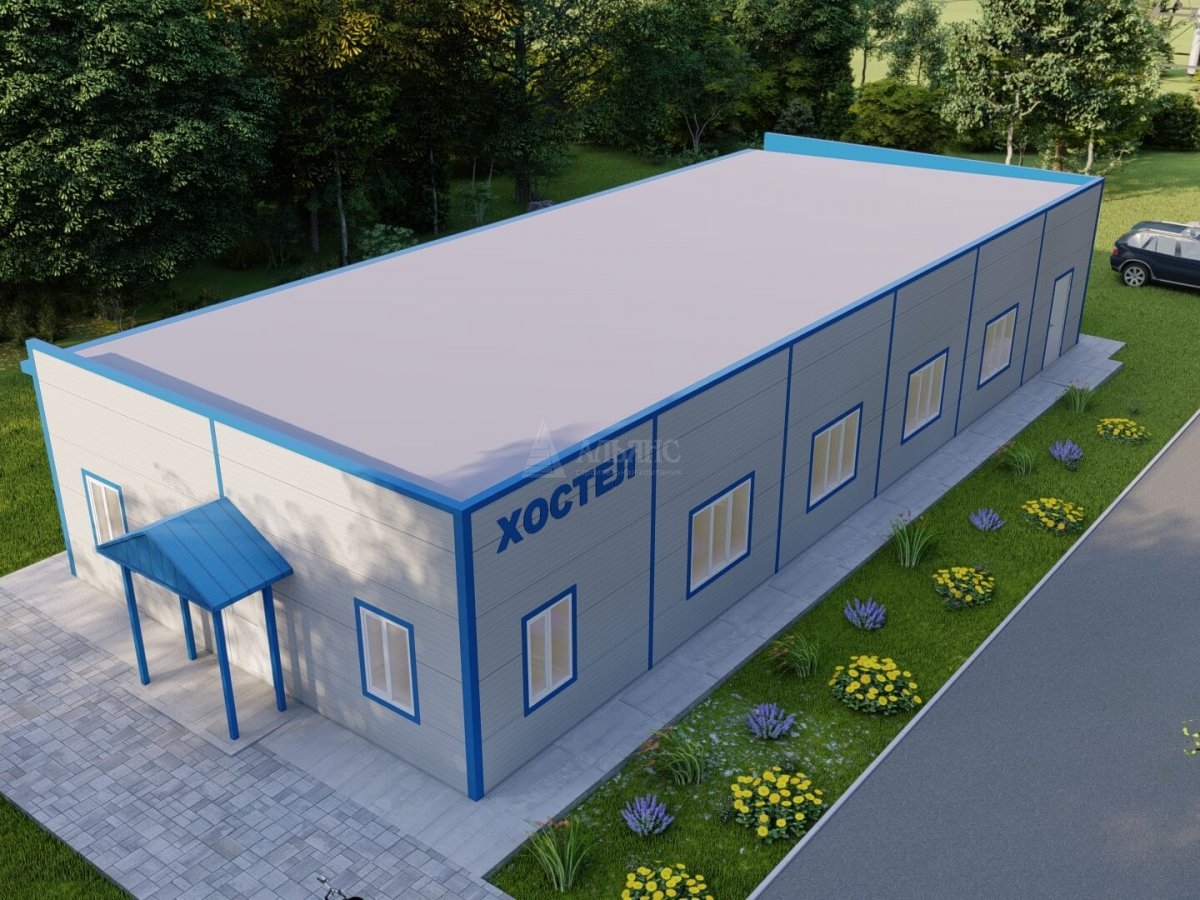 3D визуализация Проект гостиницы из сэндвич-панелей - фото 5