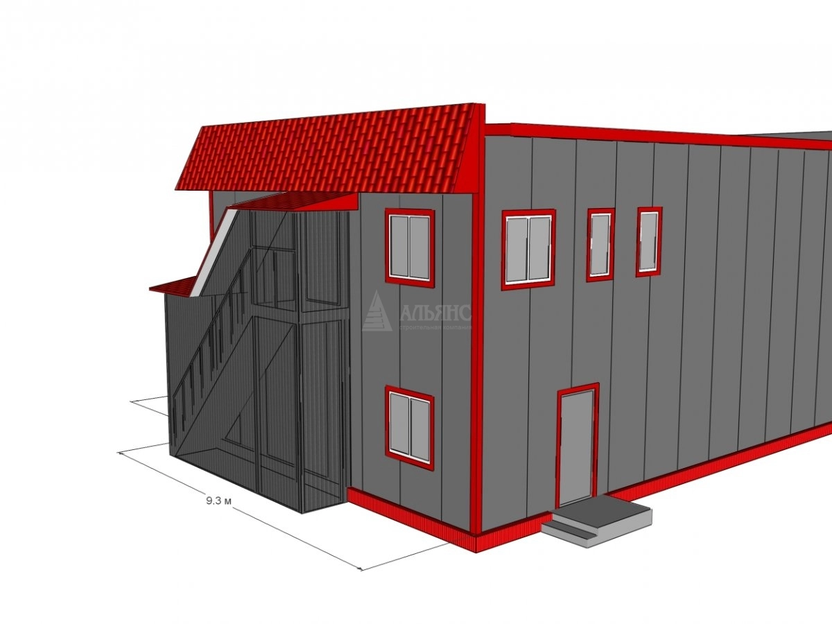 3D визуализация СТО из сэндвич-панелей - фото 9