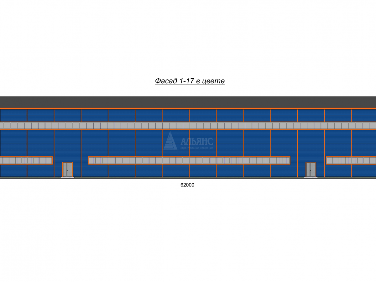 3D визуализация Производственный корпус из сэндвич-панелей - фото 5