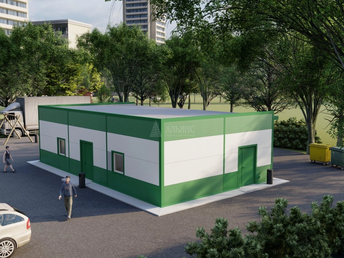 3D визуализация Магазин из сэндвич-панелей - фото 3