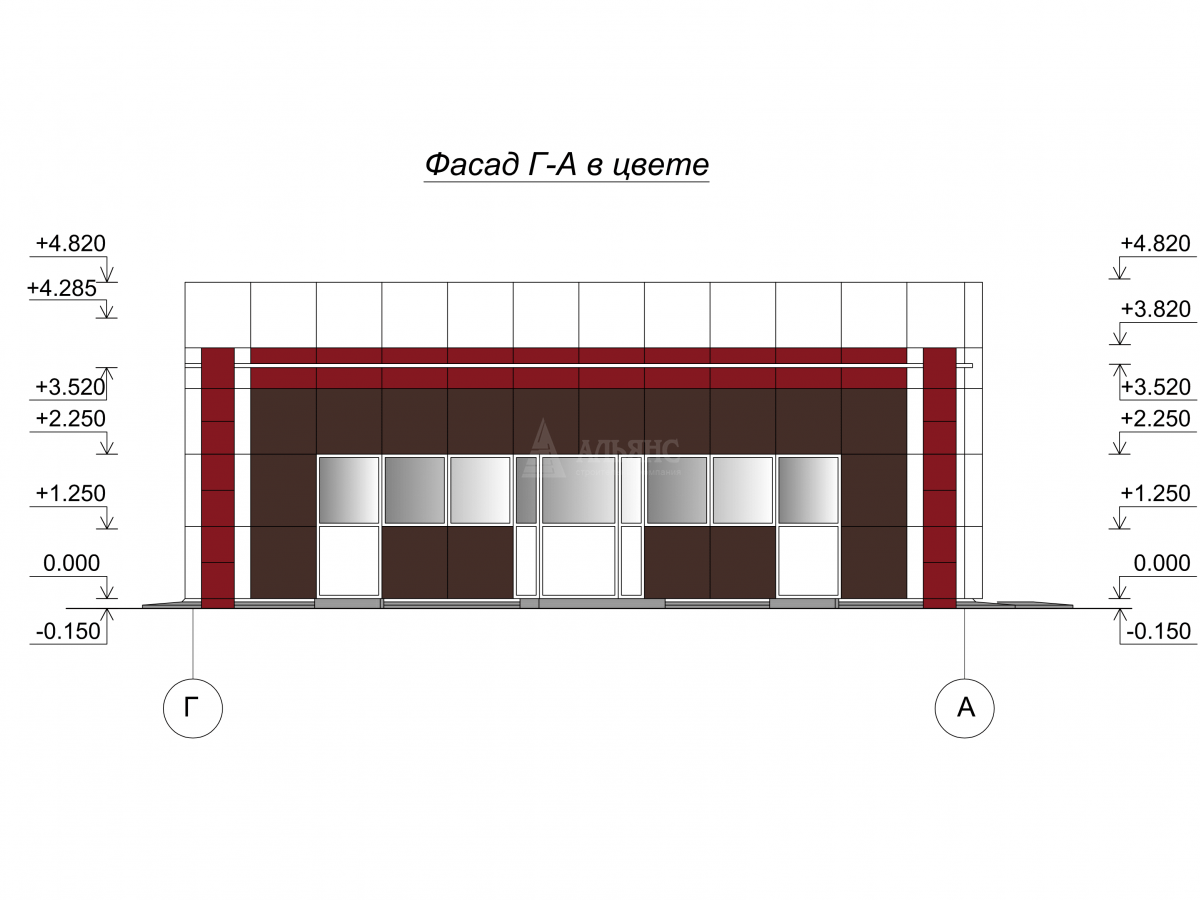Планировка Шиномонтаж из сэндвич панелей -  фото 2